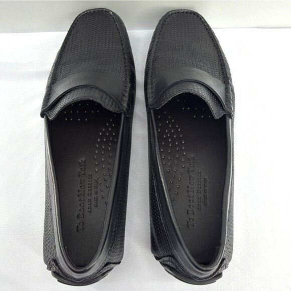To Boot New York Magnus Men Driving Shoes Black Leather Formal Moccasins Size 8 main image 10